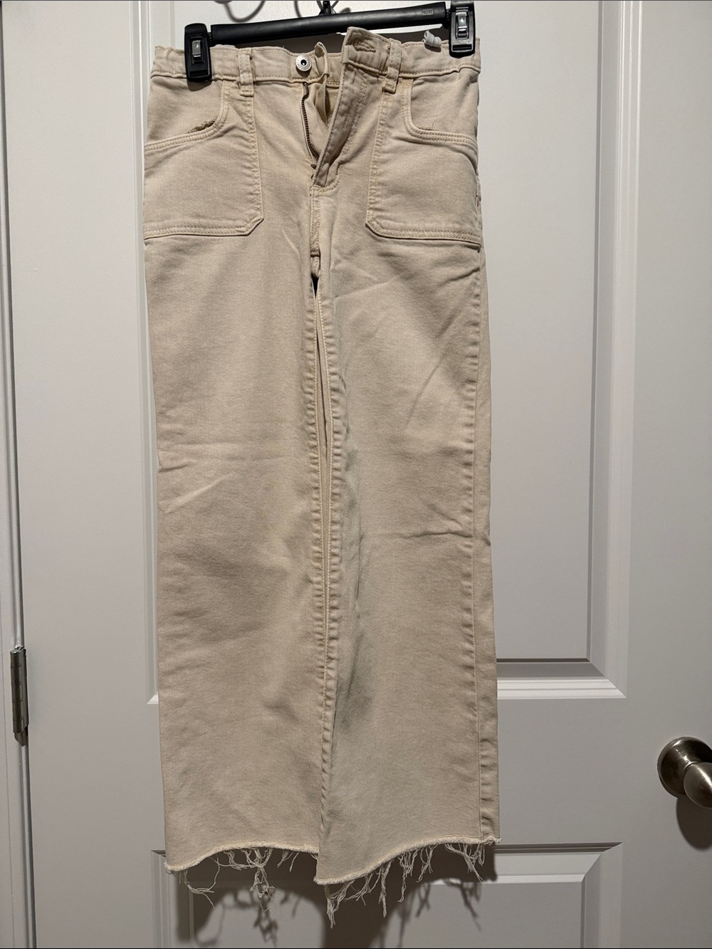 art class Cream Raw-Hem Girls Skirt